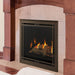 Majestic Meridian 42 installed with herringbone tile surround