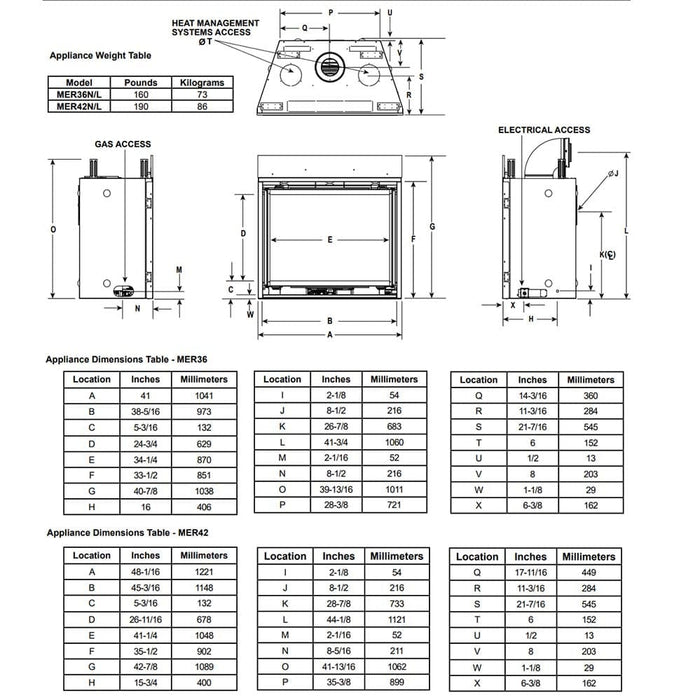 Majestic Meridian 36" Direct Vent Gas Fireplace