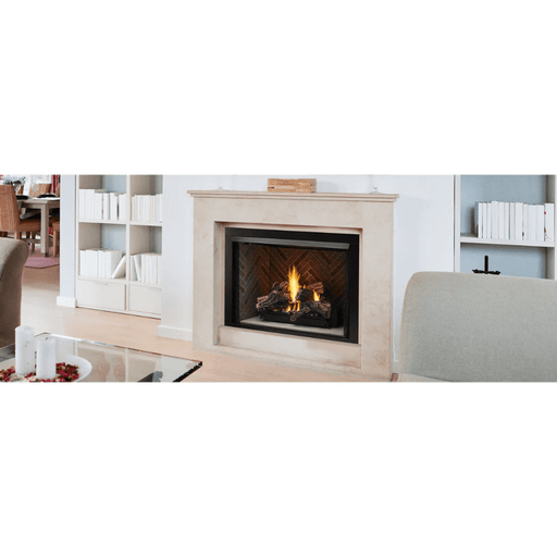 Monessen Lo-Rider 36" Clean Face Vent Free Gas Firebox With Multi-tonal Brown Stacked Traditional Fiber Interior Panels