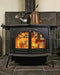 Vermont Castings Defiant wood stove installed in a home