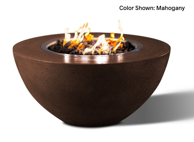 Slick Rock Concrete Oasis 34" Fire Bowl — Bowl Only - Mahogany