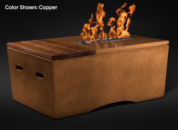 Slick Rock Concrete Oasis 48" Fire Table - Copper