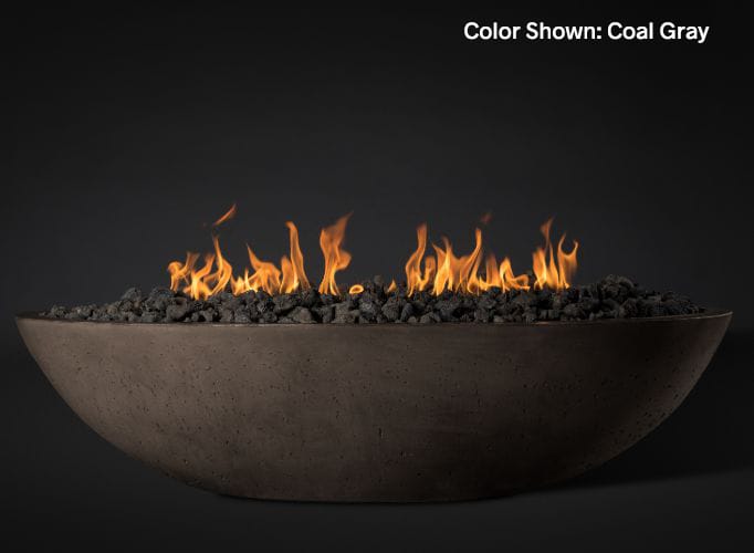 Slick Rock Concrete Oasis 60" Oval Fire Bowl - CoalGray