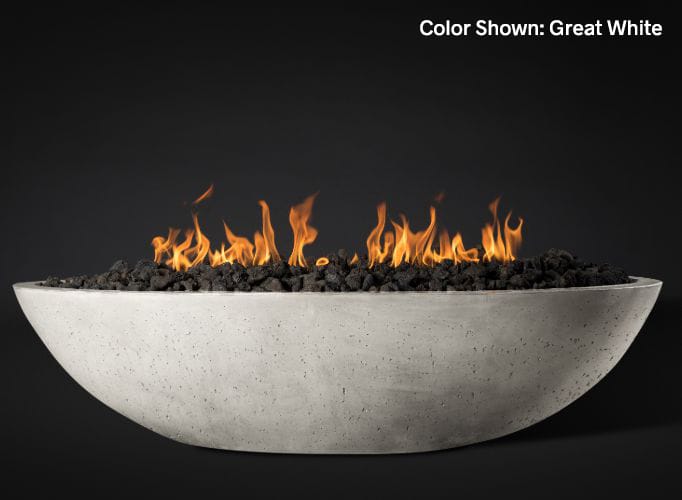 Slick Rock Concrete Oasis 60" Oval Fire Bowl - GreatWhite