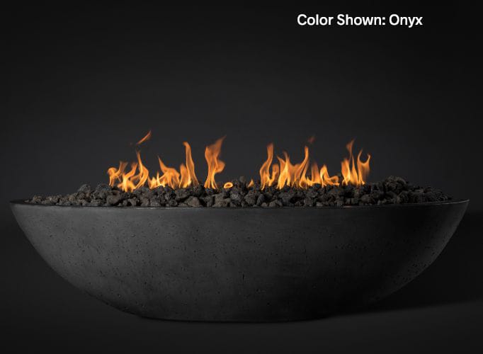 Slick Rock Concrete Oasis 60" Oval Fire Bowl - Onyx
