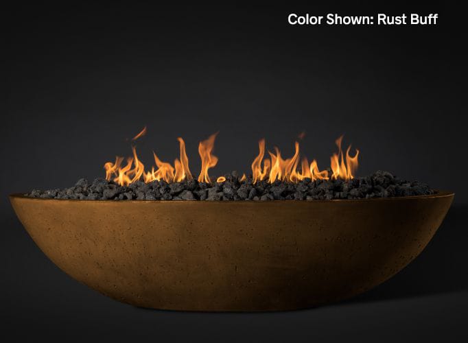 Slick Rock Concrete Oasis 60" Oval Fire Bowl - RustBuff