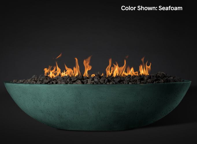 Slick Rock Concrete Oasis 60" Oval Fire Bowl - Seafoam