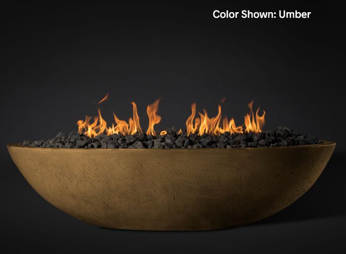 Slick Rock Concrete Oasis 60" Oval Fire Bowl - Umber