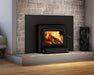 Osburn 2000 Wood Insert with brushed nickel trim, close view