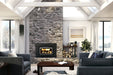Osburn Matrix 2700 Wood Insert (OB02700) installed in a masonry fireplace