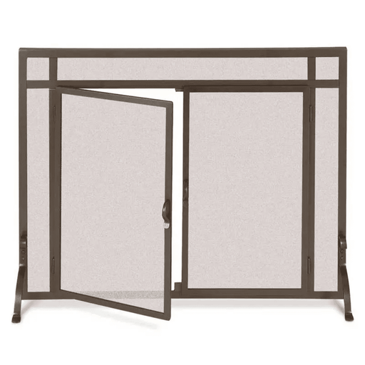 Pilgrim 39 Inch Forged Iron Fireplace Screen with Doors