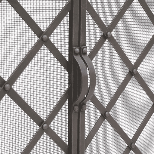 Pilgrim Iron Weave Door Fireplace Screen