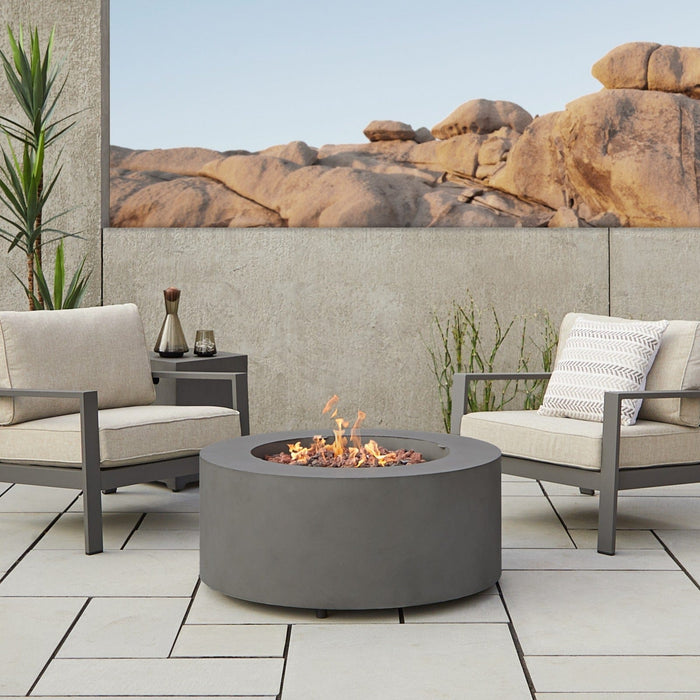 Real Flame Aegean 36" Round LP Fire Table w/ NG Conv