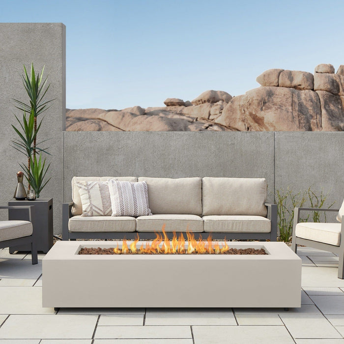 Real Flame Aegean 70" Rectangle LP Fire Table w/ NG Conv