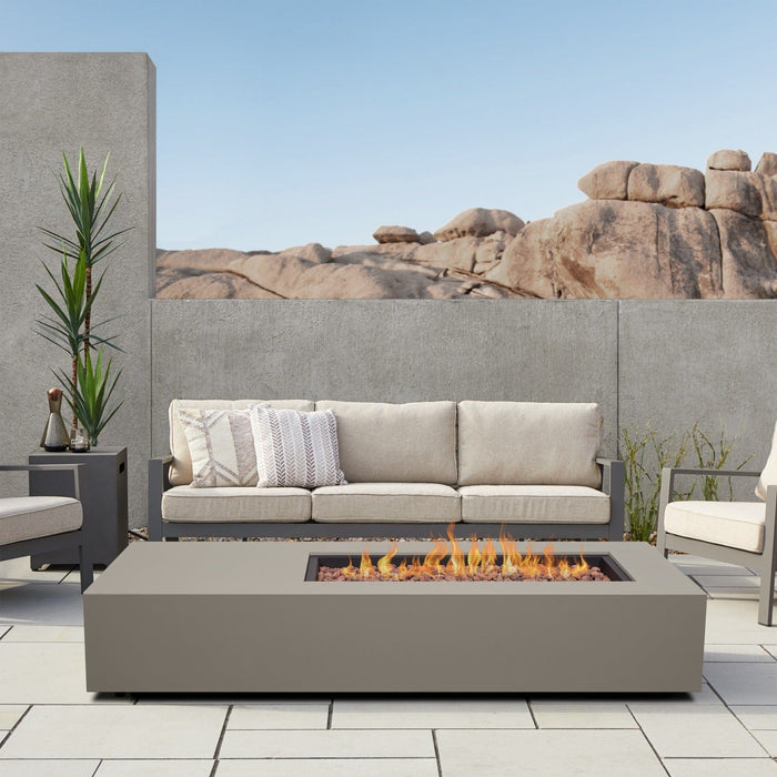 Real Flame Aegean 75" Asymmetrical LP Fire Table w/ NG Conv