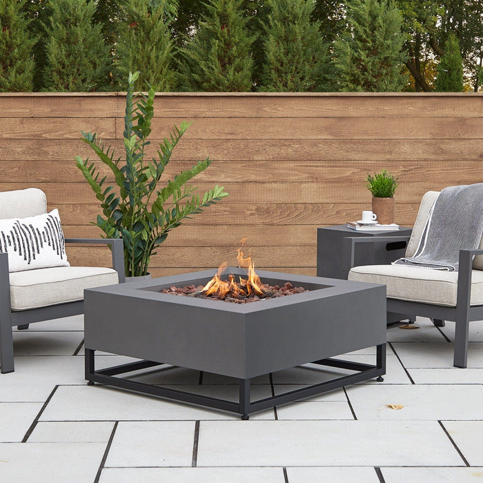 Real Flame Blake Square Gas Fire Table