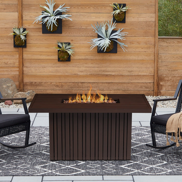 Real Flame Calvin 52" Rectangle Propane Fire Table