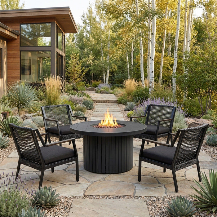 Real Flame Calvin Round Fire Table