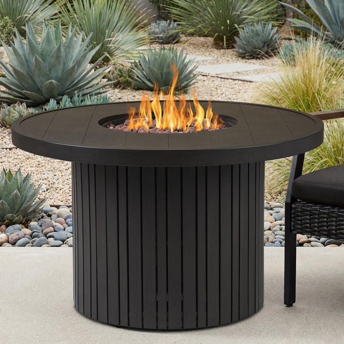 Real Flame Calvin Round Fire Table