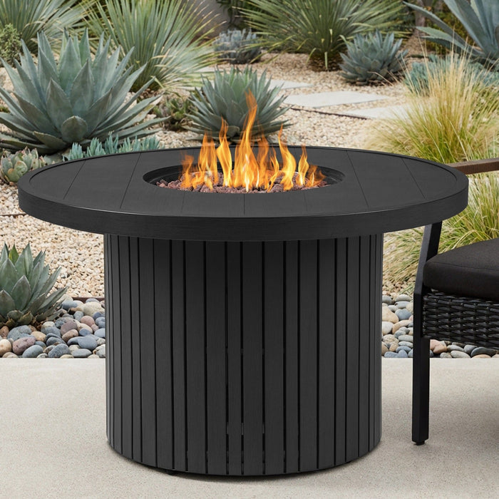 Real Flame Calvin Round Fire Table
