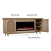 Real Flame Dahlia Landscape Smart Electric Fireplace Tv Stand