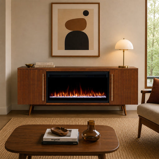 Real Flame Morris Landscape Smart Electric Fireplace Tv Stand