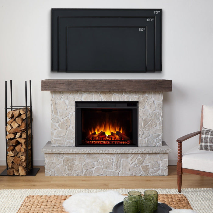 Real Flame Odette Electric Fireplace Mantel