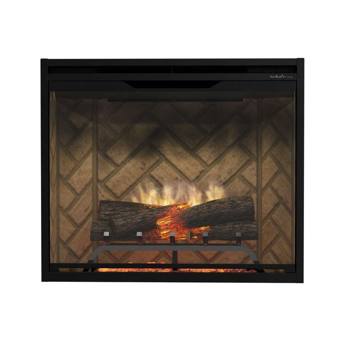 Dimplex Revillusion firebox with herringbone brick liner