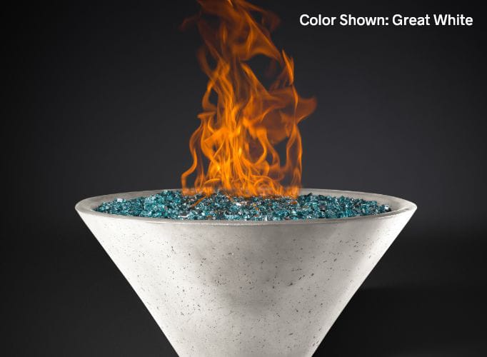 Slick Rock Concrete RidgeLine Fire Bowl Conical 29" D x 13" H