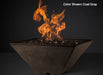 Slick Rock Concrete RidgeLine Fire Bowl Square 34" D x 14.5" H