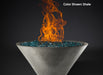 Slick Rock Concrete RidgeLine Fire Bowl Conical 22" D x 10" H — Bowl Only
