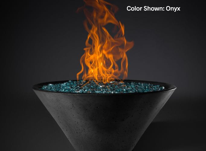 Slick Rock Concrete RidgeLine Fire Bowl Conical 29" D x 13" H