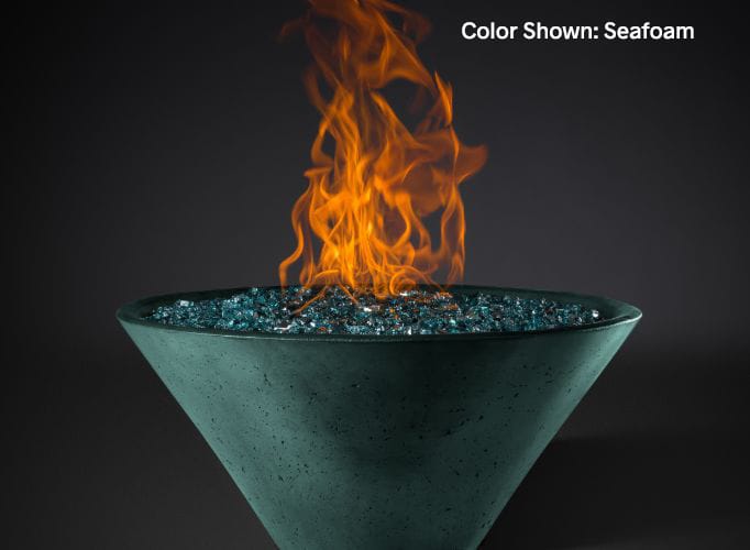 Slick Rock Concrete RidgeLine Fire Bowl Conical 29" D x 13" H