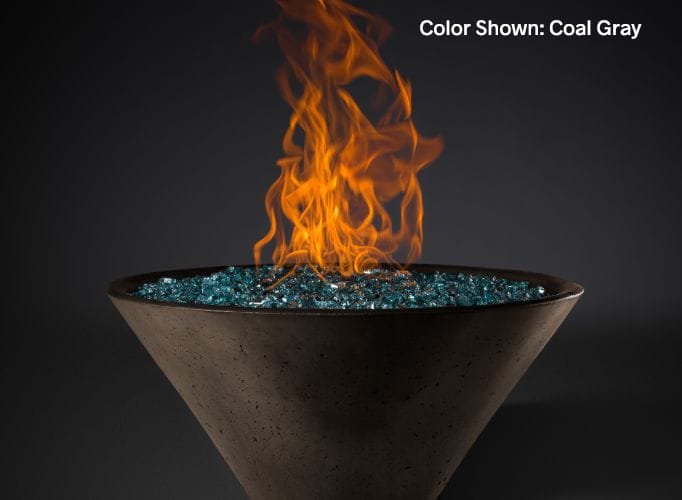 Slick Rock Concrete RidgeLine Fire Bowl Conical 29" D x 13" H