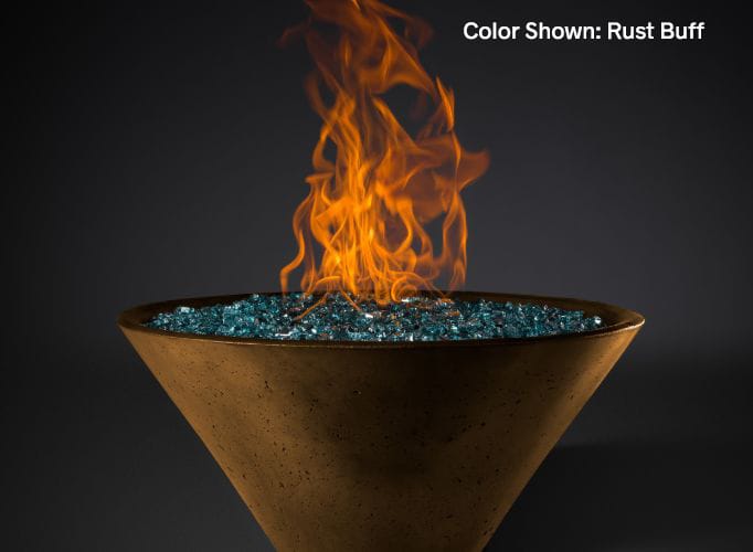 Slick Rock Concrete RidgeLine Fire Bowl Conical 29" D x 13" H