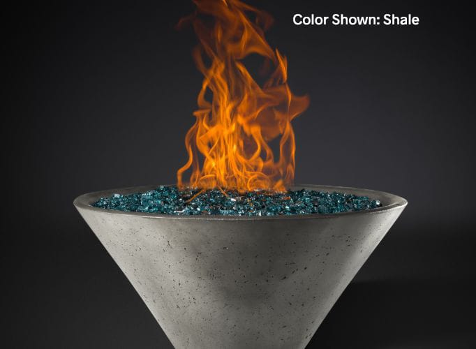 Slick Rock Concrete RidgeLine Fire Bowl Conical 29" D x 13" H