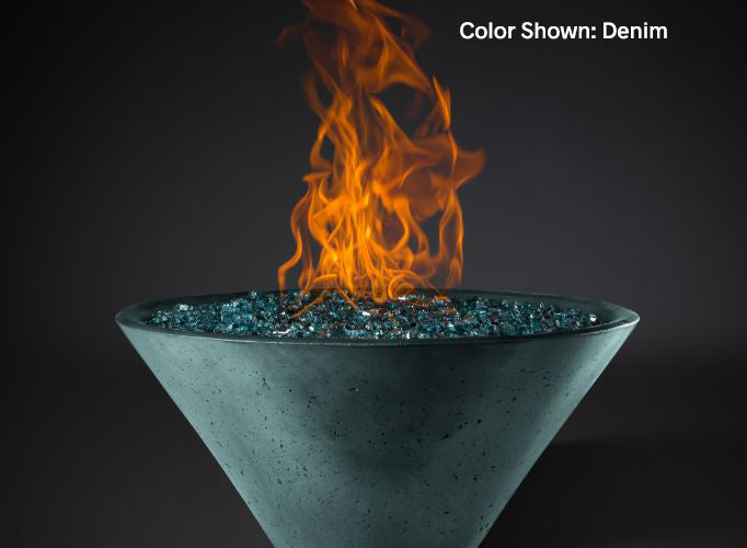 Slick Rock Concrete RidgeLine Fire Bowl Conical 29" D x 13" H — Bowl Only