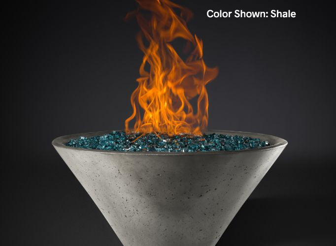 Slick Rock Concrete RidgeLine Fire Bowl Conical 29" D x 13" H — Bowl Only