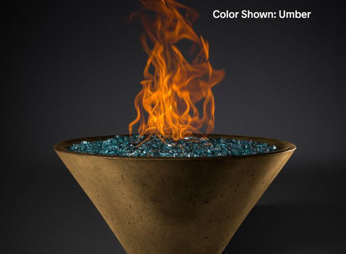 Slick Rock Concrete RidgeLine Fire Bowl Conical 29" D x 13" H — Bowl Only
