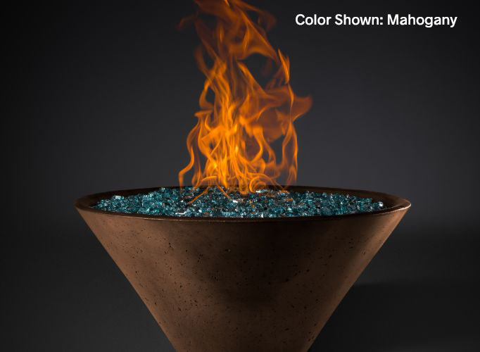Slick Rock Concrete RidgeLine Fire Bowl Conical 34" D x 14.5" H — Bowl Only