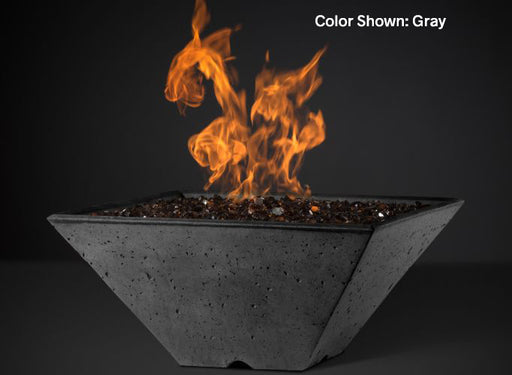 Slick Rock Concrete RidgeLine Fire Bowl Square 22" D x 10" H