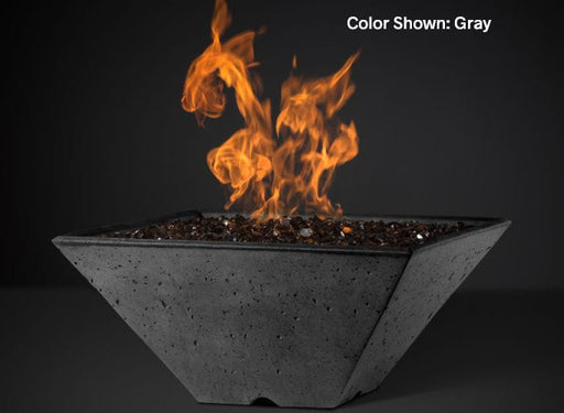 Slick Rock Concrete RidgeLine Fire Bowl Square 29" D x 13" H — Bowl Only