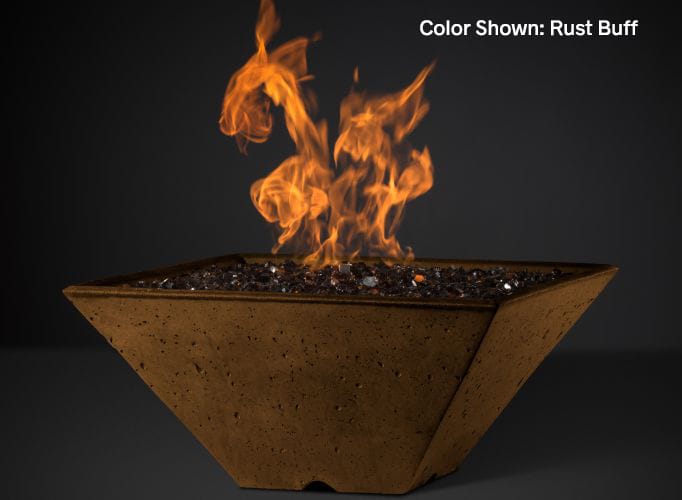 Slick Rock Concrete RidgeLine Fire Bowl Square 29" D x 13" H — Bowl Only