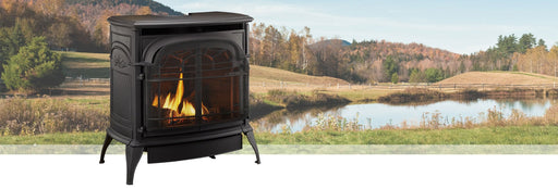 Vermont Castings Stardance gas stove lifestyle view