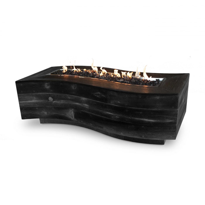 The Outdoor Plus Big Sur Wood Grain Fire Pit - Ebony