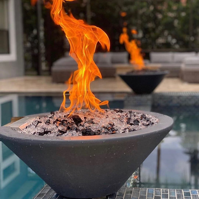 The Outdoor Plus Cazo Concrete 24" Gas Fire Bowl