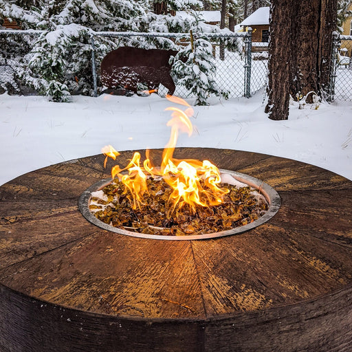 The Outdoor Plus Sequoia Wood Grain 42" 16" Tall Gas Fire Pit