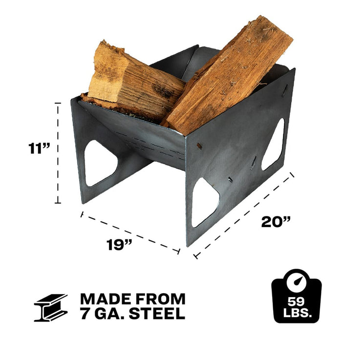 US Stove Portable Collapsible Rectangular Fire Pit