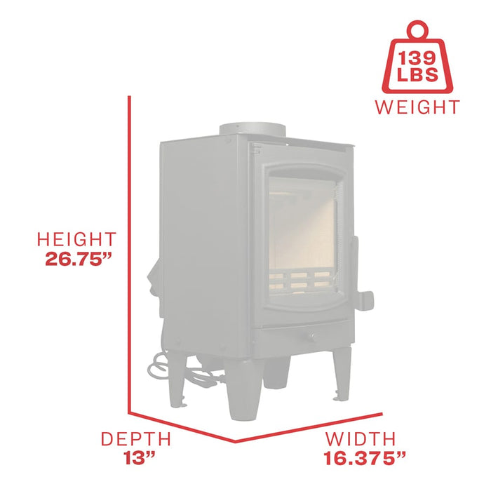 US Stove TH-100 Tiny Home 750 Sq Ft Wood Stove