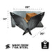 US Stove US30TP Portable Collapsible Triangular Fire Pit, Large